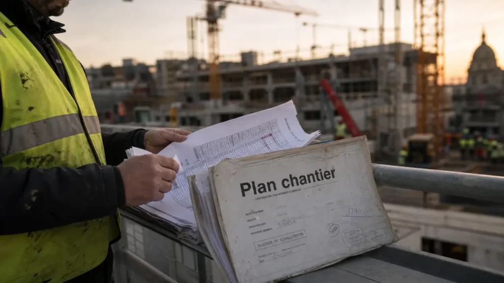Fiche de poste conducteur de travaux : budget sécurité réception sur chantier
