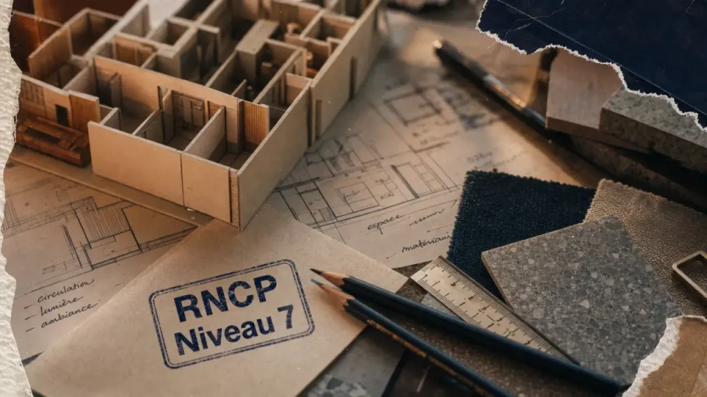 Formation architecte interieur : maquette RNCP niveau 7, atelier d’architecture intérieure
