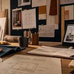 Formation decorateur interieur : atelier design, carnet croquis et tissus