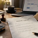 Lettre modèle rupture conventionnelle : demande de rupture, bureau et stylo