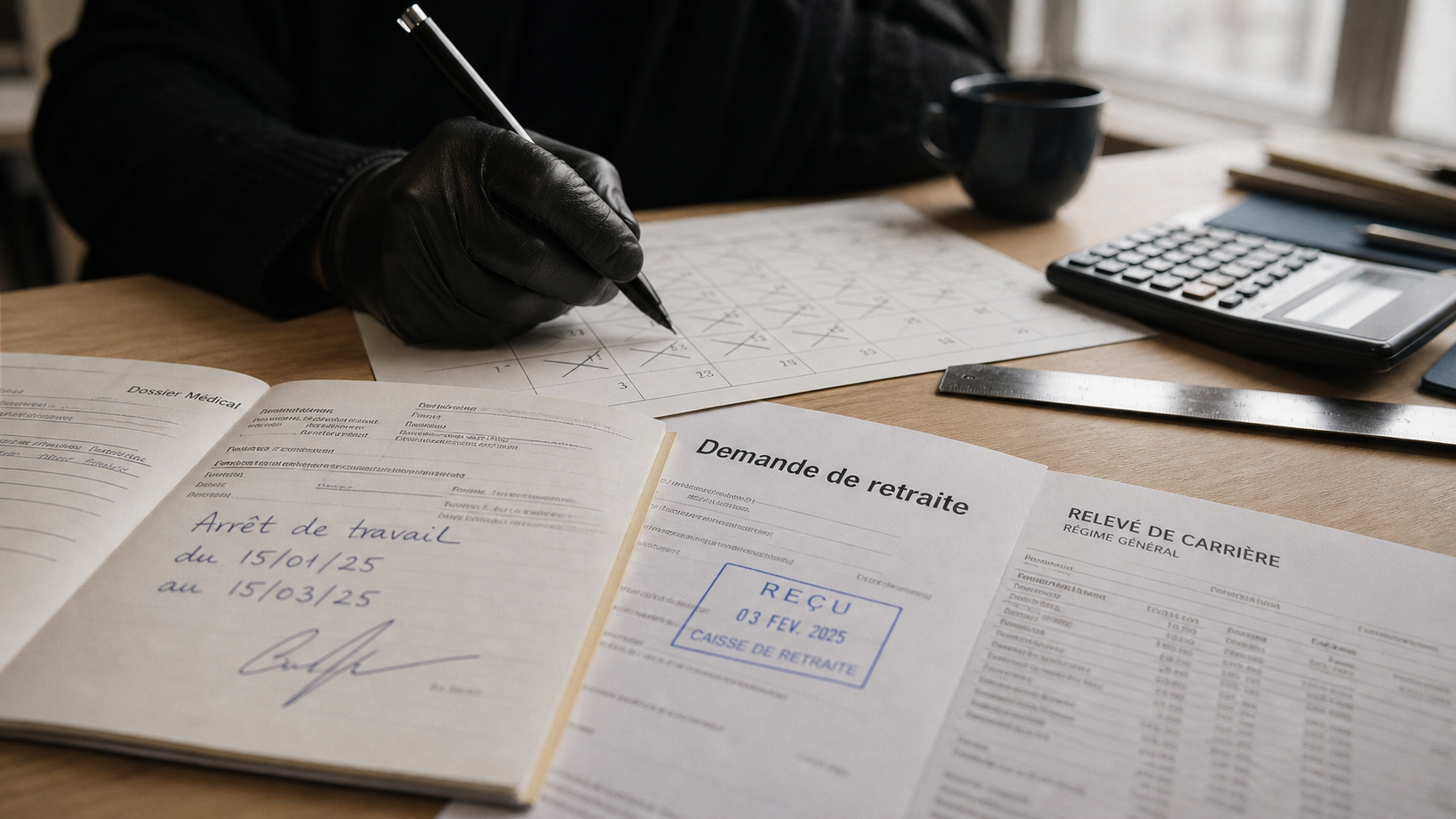 Partir en retraite pendant un arrêt maladie : dossier retraite et calendrier