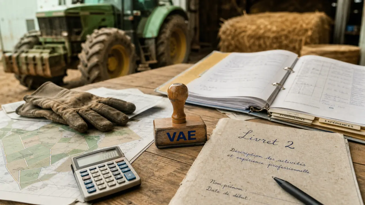 VAE agricole : livret 2 et dossier de certification en ferme