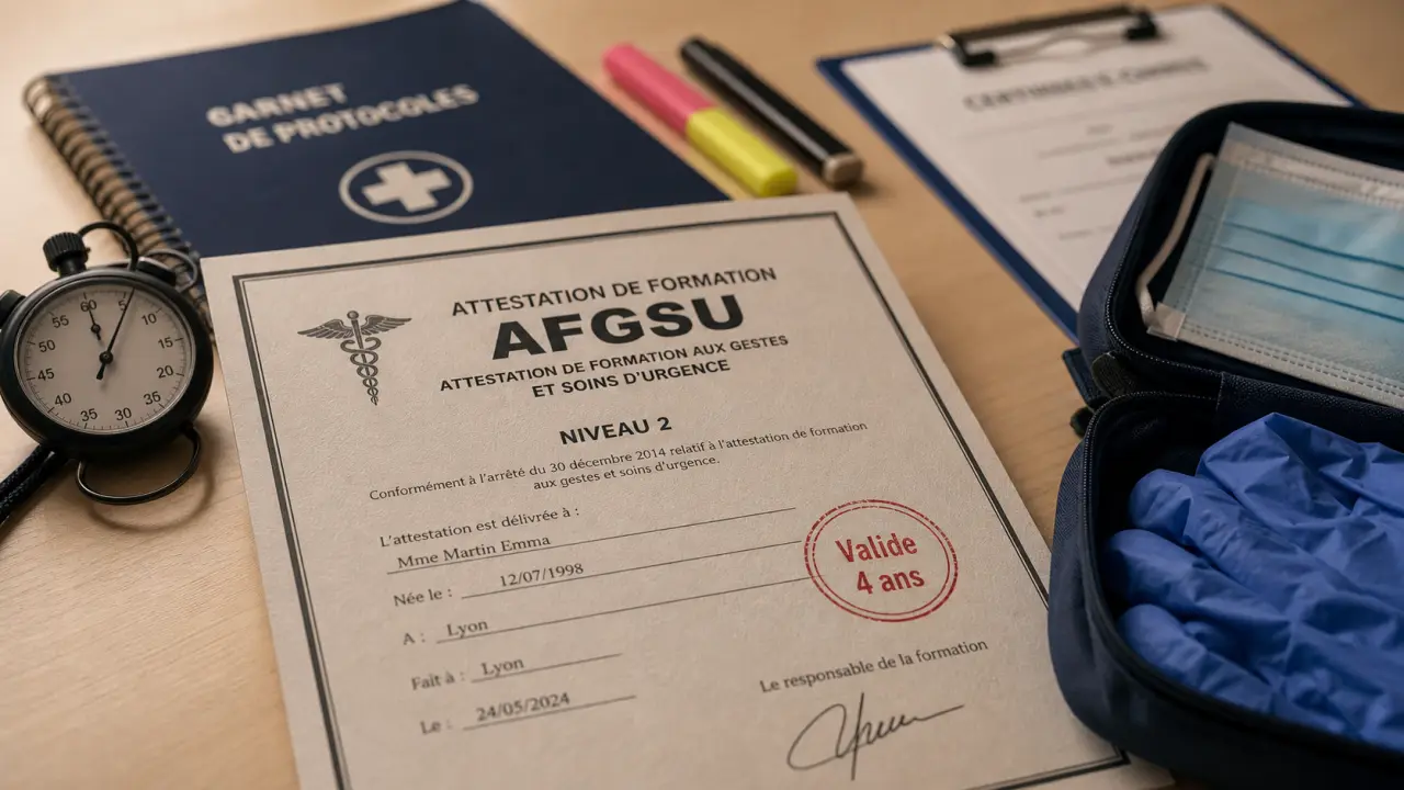 AFGSU durée de validité : attestation valide 4 ans