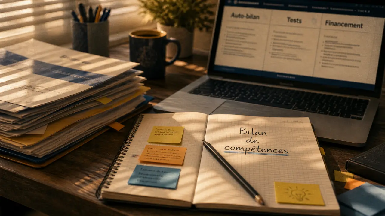 Comment faire un bilan de compétences gratuitement : dossiers et ordinateur