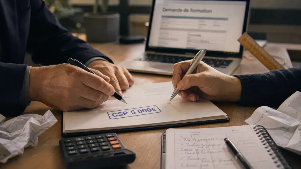 formation csp : dossier financement 5 000 € pour reconversion