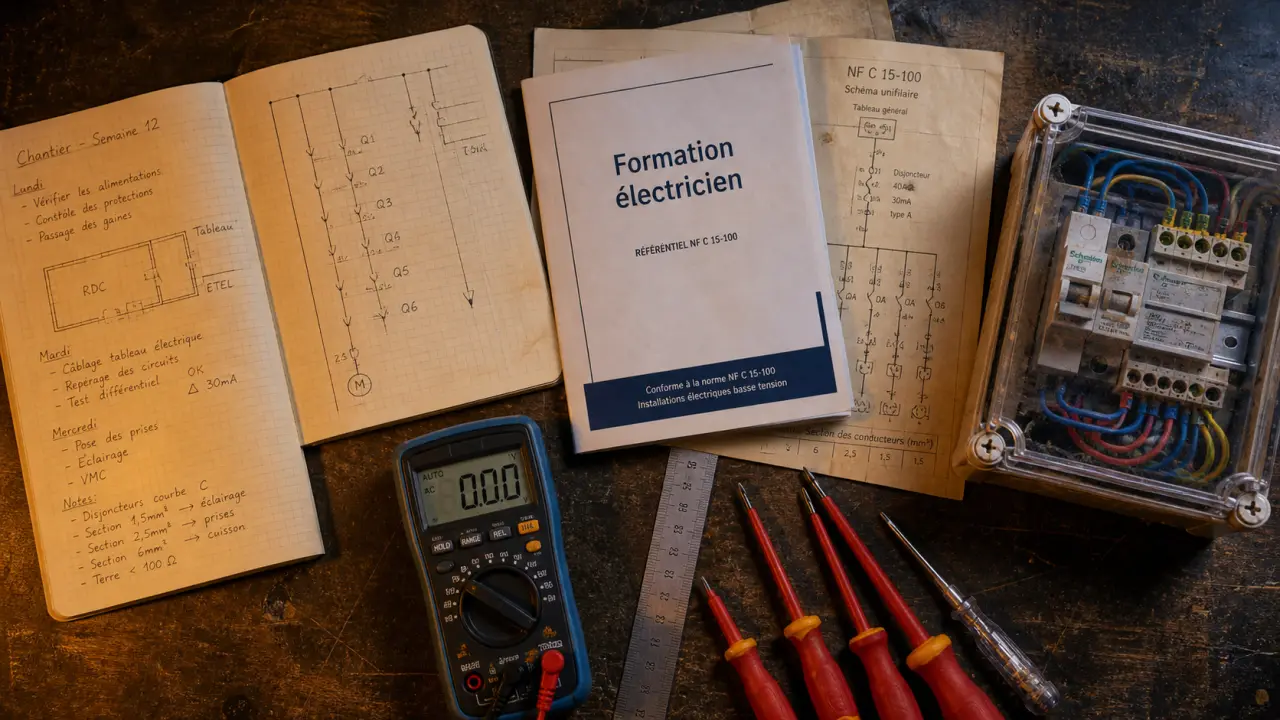 Formation d electricien batiment : 980 heures et titre professionnel