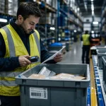 Préparateur de commande fiche métier : scanne code-barres en entrepôt logistique
