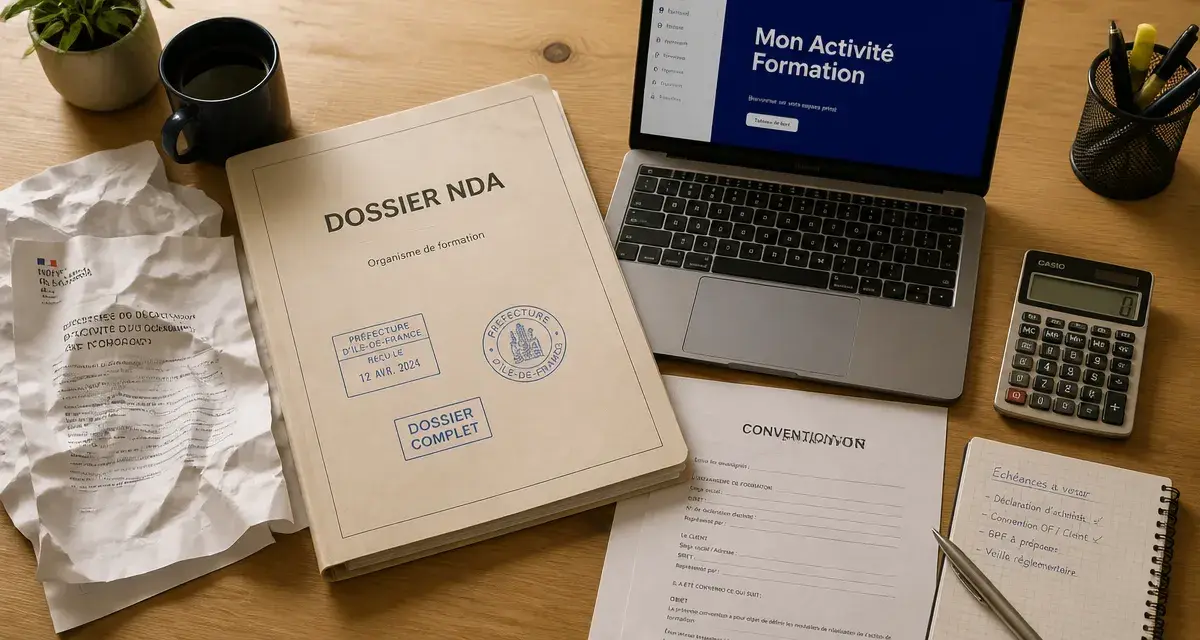 Comment devenir organisme de formation : dossier NDA et financement
