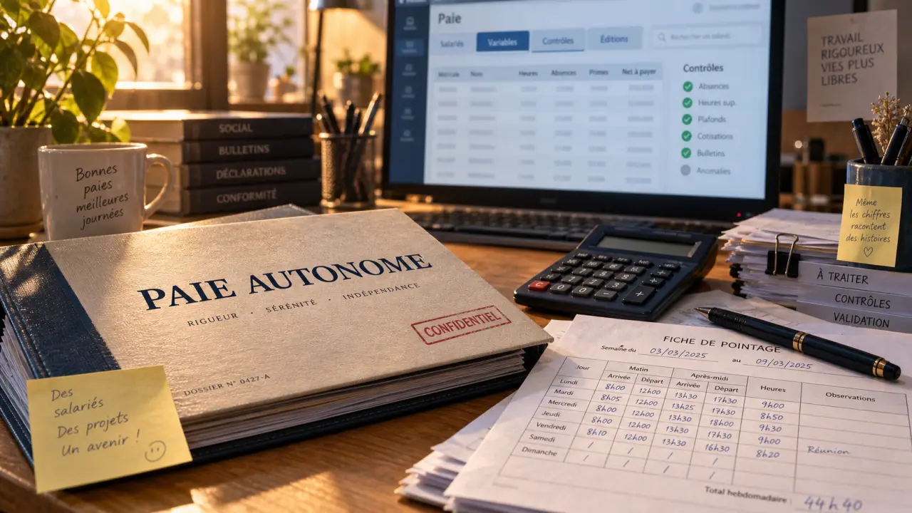 La paie en autonomie au bureau : dossier, calculatrice et contrôle paie