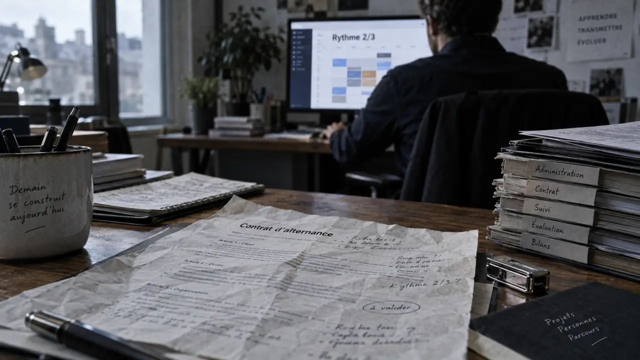 Droit en alternance : contrat, dossiers et cours appliqués