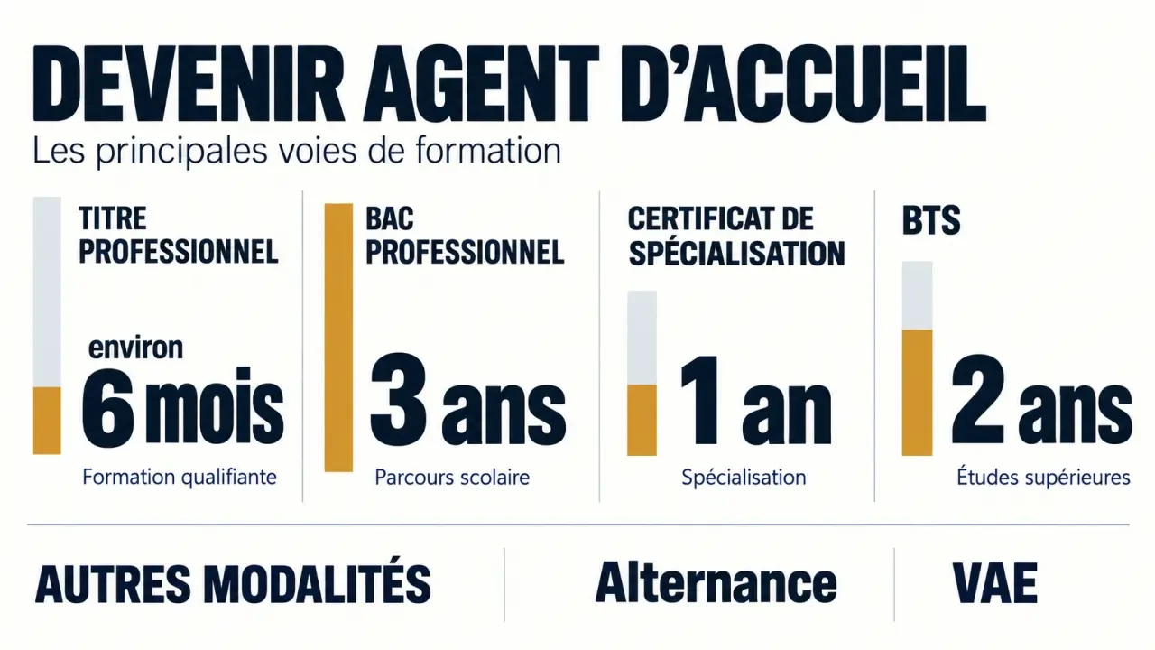 Formation agent d’accueil : principales voies d’accès, durées et spécialisations