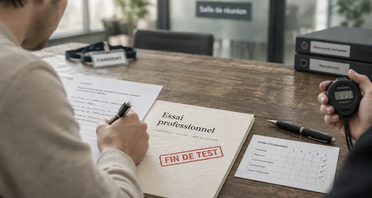 Essai professionnel : test court, pas journée de travail gratuite