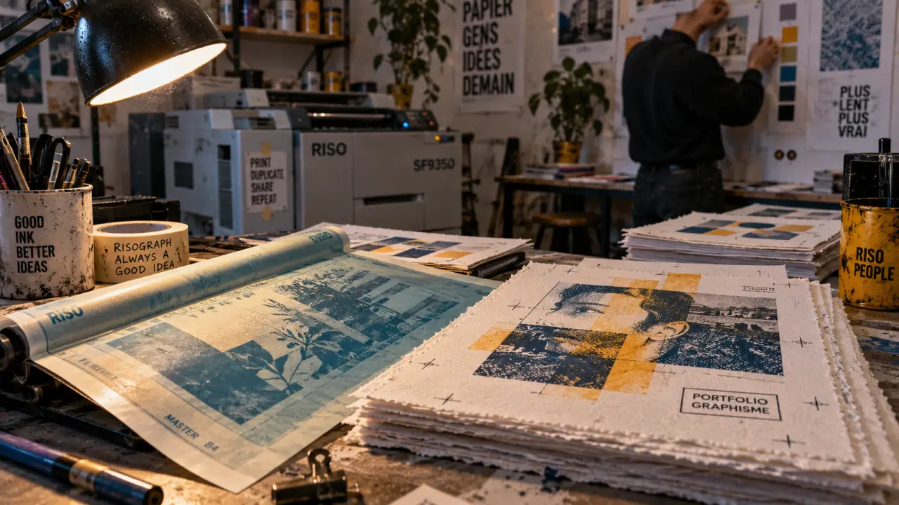 Formation design graphisme : studio riso, imprimé et portfolio graphique