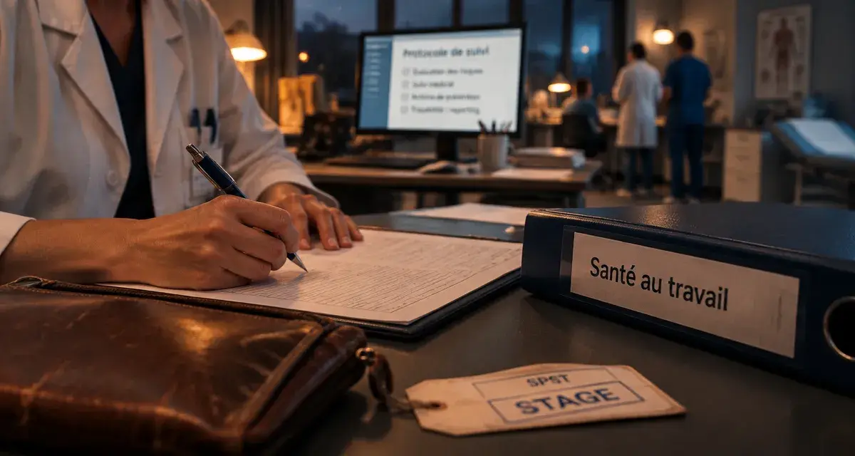 formation infirmiere en santé du travail : dossier de suivi SPST et stage 105h
